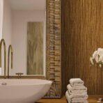 Minimalist textured wallpaper Dark Brown Code 5801-5 - Image 2