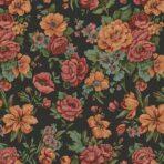 Blooming Roses Floral Pattern Wallpaper Black Orange Red Code 5806-6 - Image 5