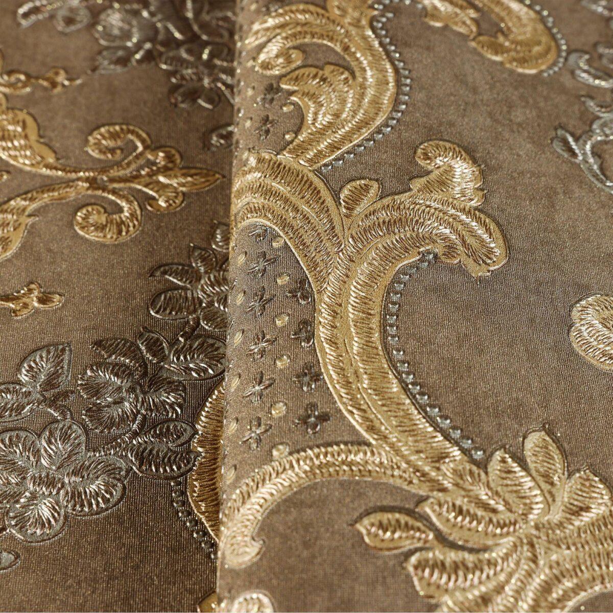 Damask Pattern Wallpaper Brown Code 6802-5 - Image 3