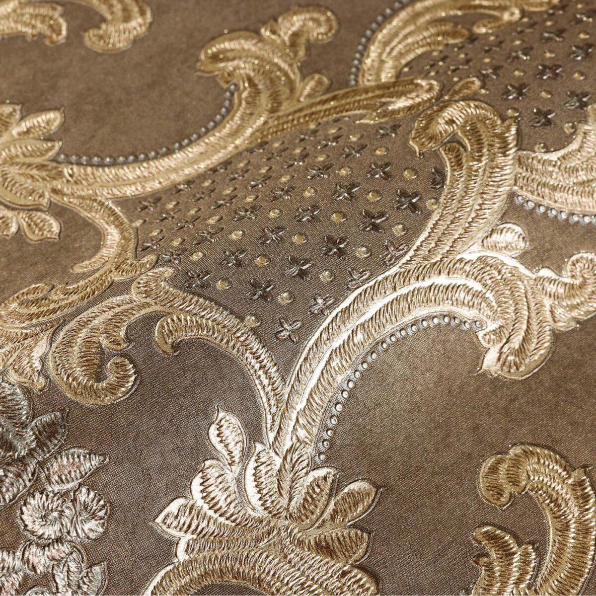 Damask Pattern Wallpaper Brown Code 6802-5 - Image 4