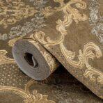 Damask Pattern Wallpaper Brown Code 6802-5