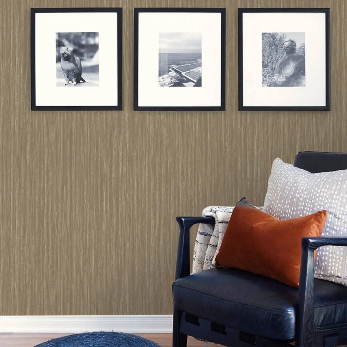 Textured Plain Wallpaper Brown Code 6807-4 - Image 2