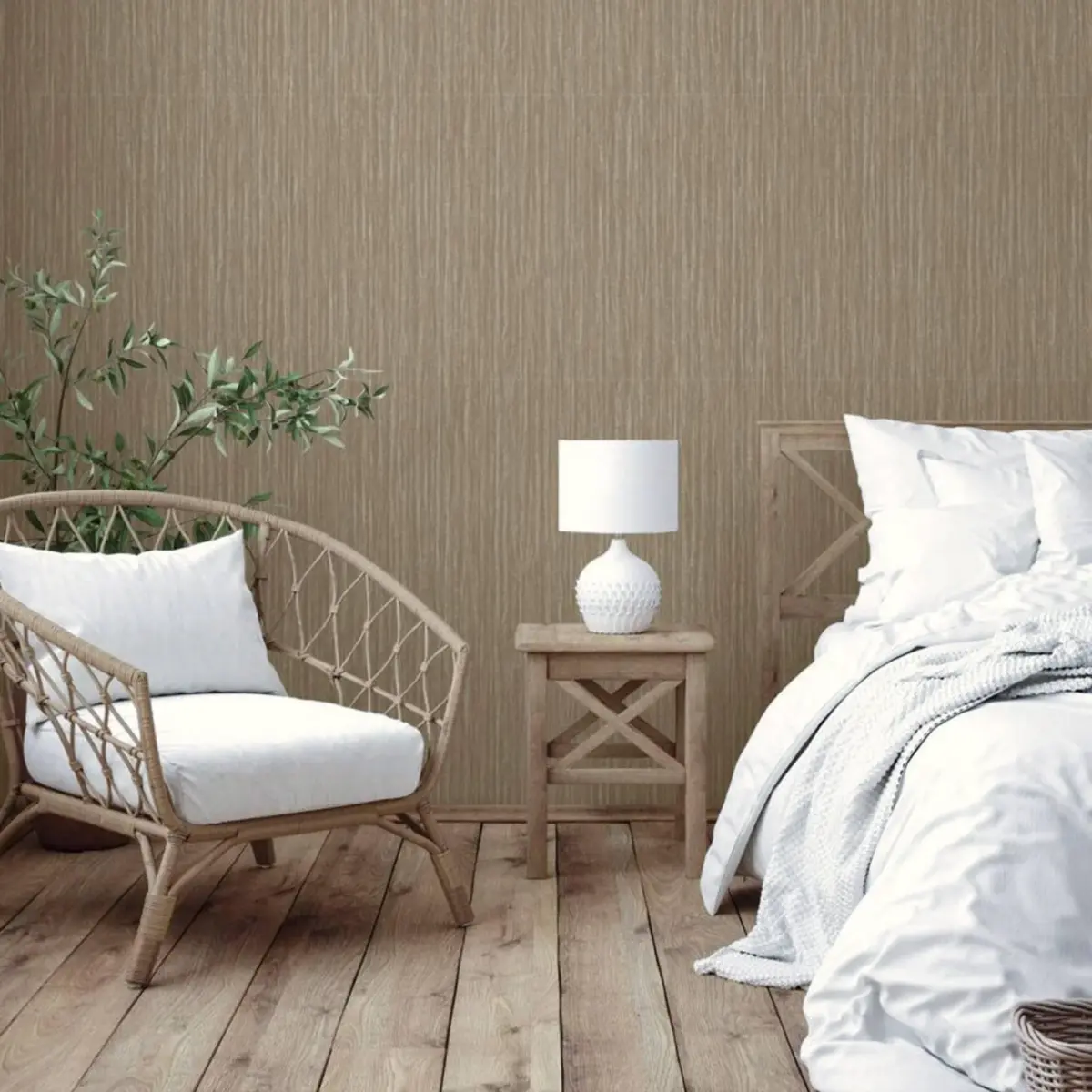 Textured Plain Wallpaper Brown Code 6807-4 - Image 5