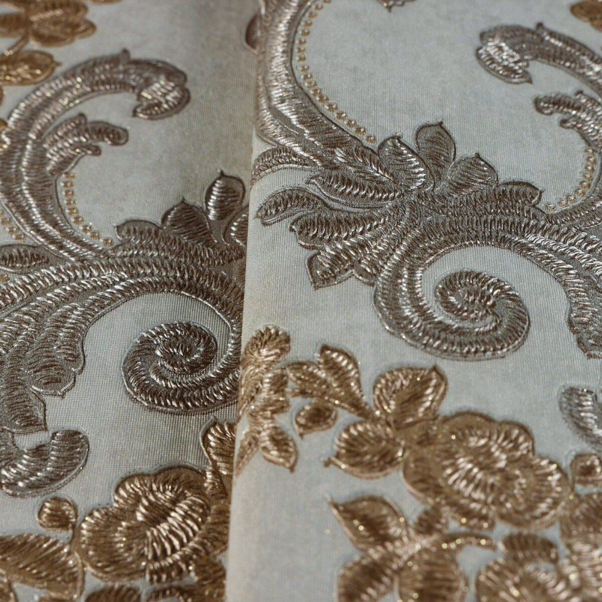 Damask Pattern Wallpaper Beige Dark Code 6802-4 - Image 3