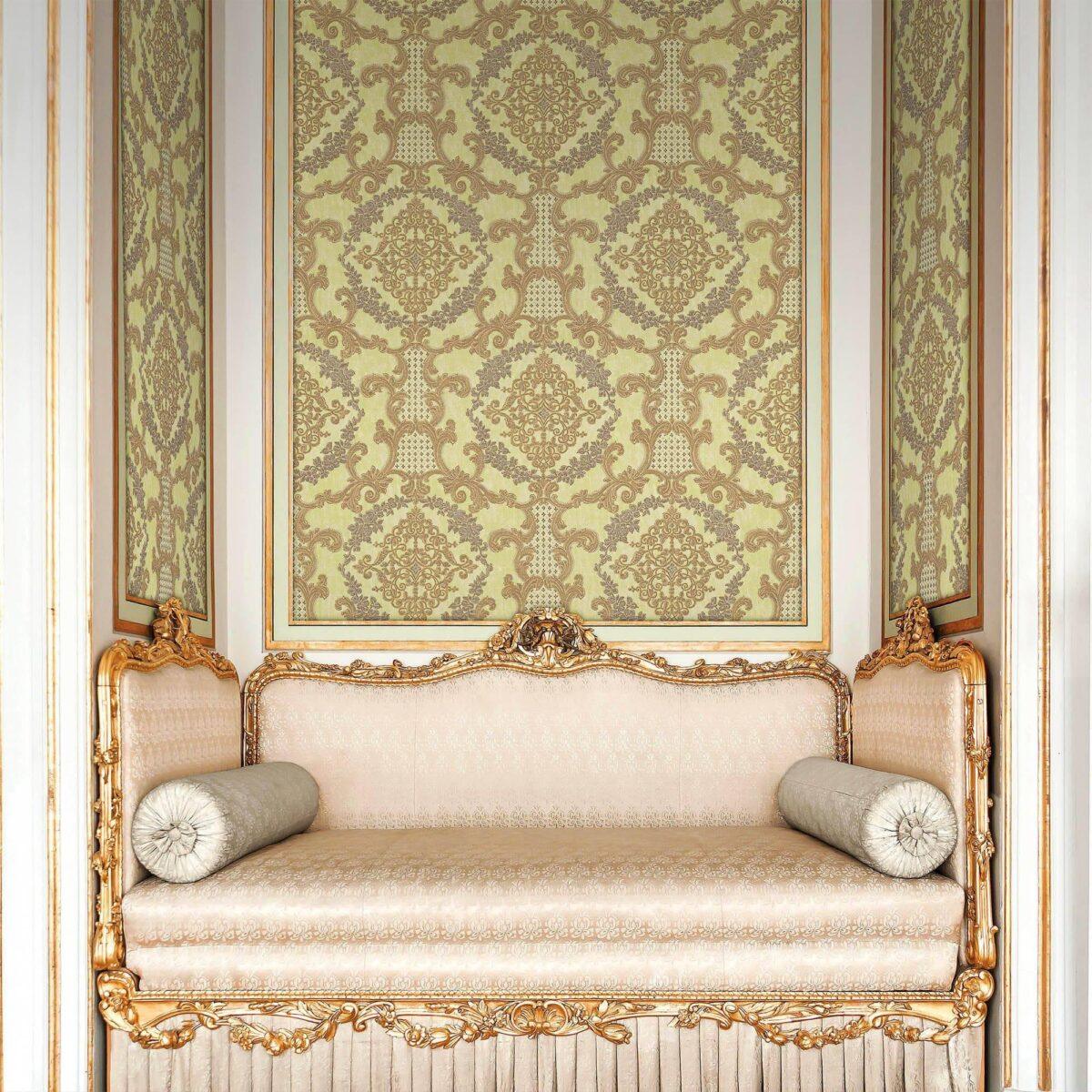 Damask Pattern Wallpaper Gold Yellow Code 6802-3 - Image 2