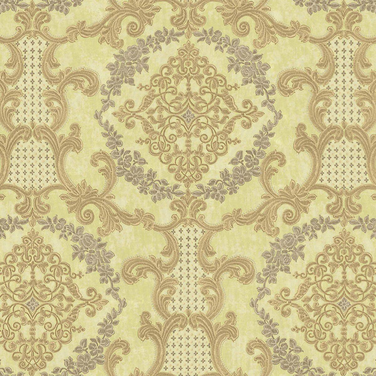 Damask Pattern Wallpaper Gold Yellow Code 6802-3 - Image 5