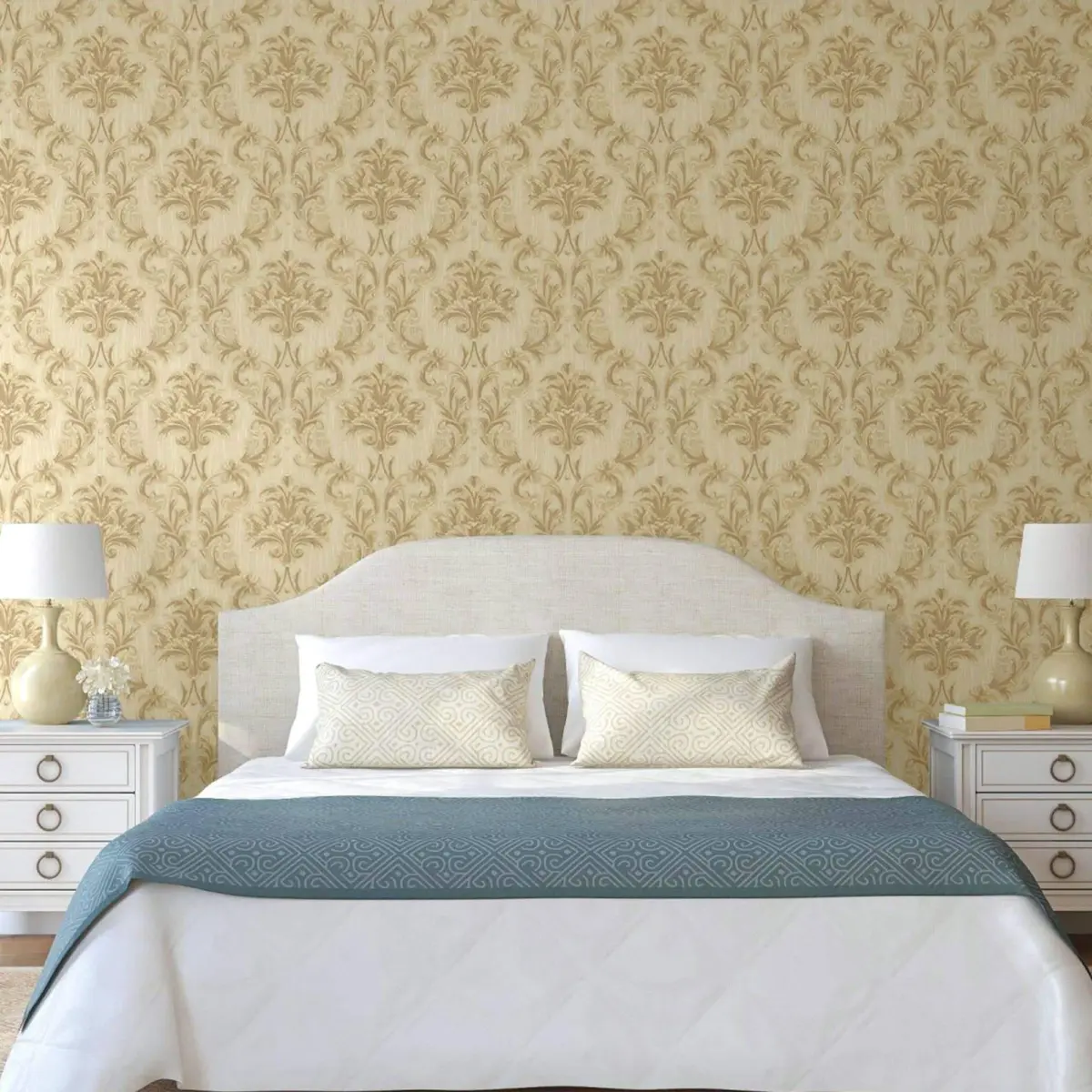 Damask Rich Ornament Wallpaper Gold Cream Code 6808-2 - Image 5