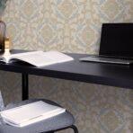 Damask Pattern Wallpaper Beige Clear Gray Code 6802-1 - Image 2