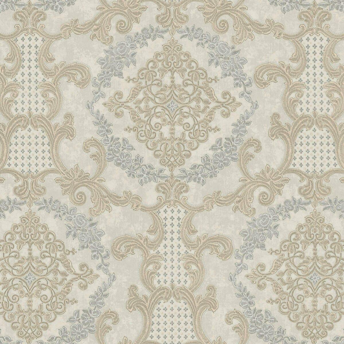 Damask Pattern Wallpaper Beige Clear Gray Code 6802-1 - Image 5
