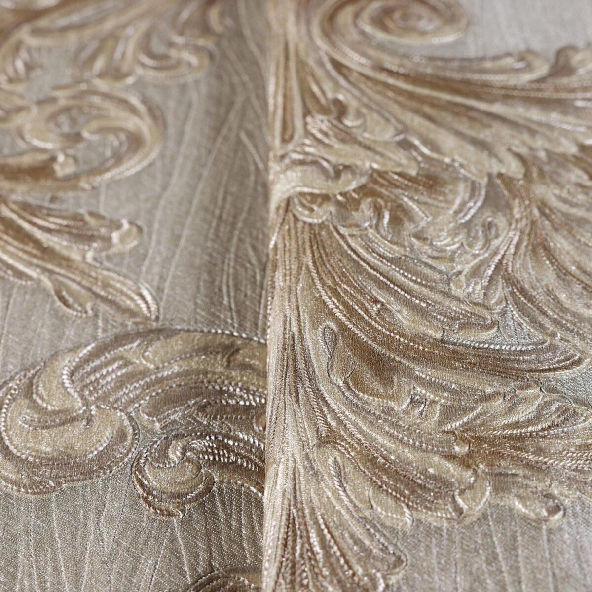 Damask Rich Ornament Wallpaper Brown Beige Code 6808-3 - Image 3