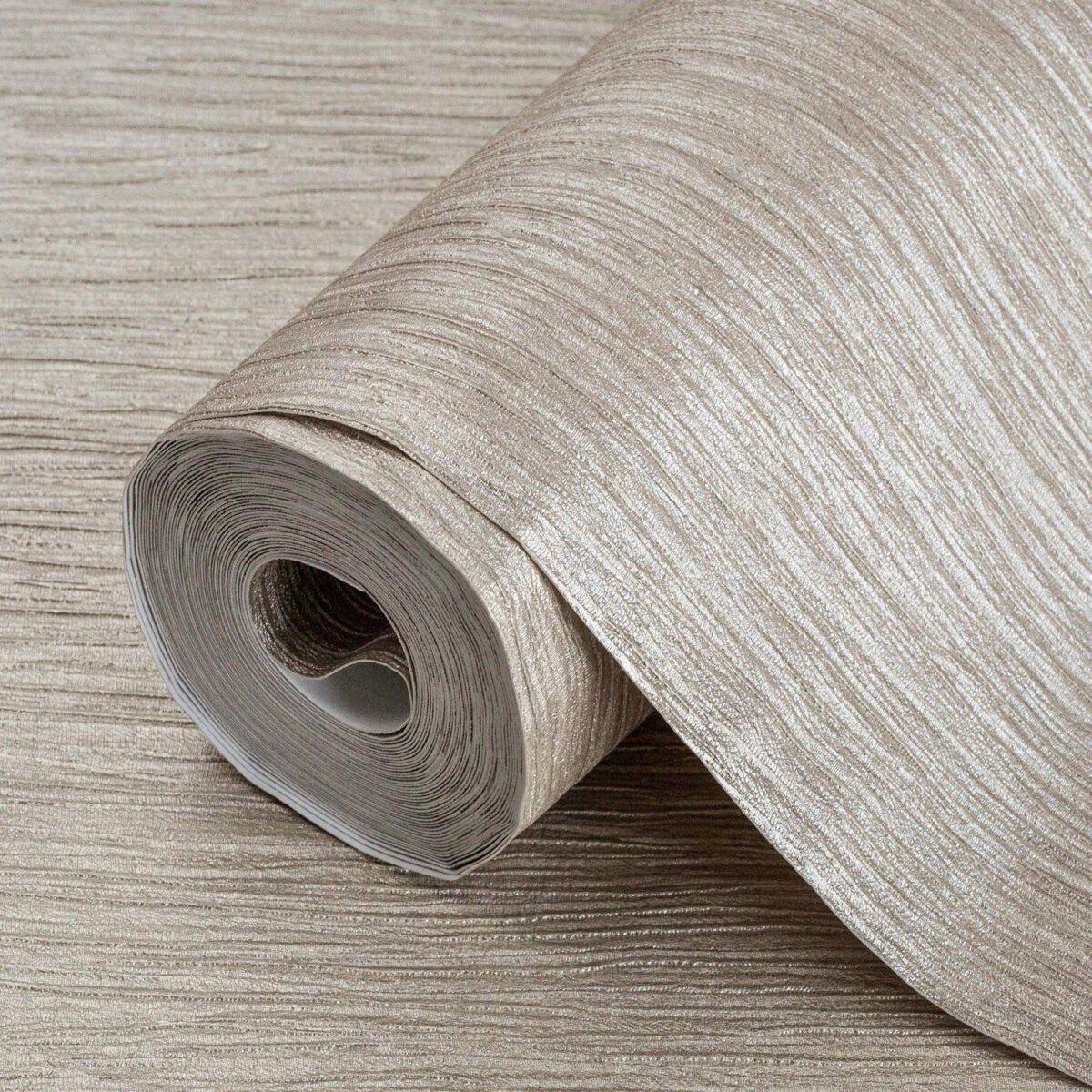 Textured Plain Wallpaper Beige Code 6801-4 - Image 1
