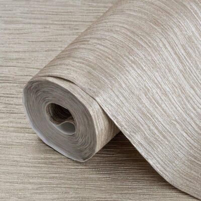 Textured Plain Wallpaper Beige Code 6801-4