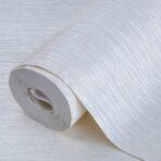 Textured Plain Wallpaper White Code 6801-1