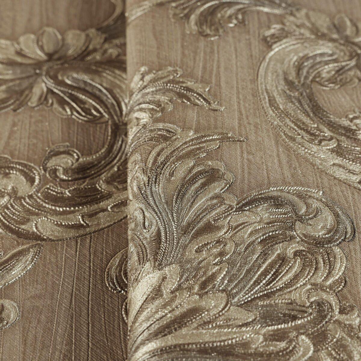 Damask Rich Ornament Wallpaper Fawn Brown Code 6808-4 - Image 3
