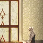 Damask Pattern Wallpaper Light Beige Code 6802-2 - Image 2
