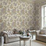 Blooming Roses Floral Pattern Wallpaper Beige Light Blue Code 5806-3 - Image 6