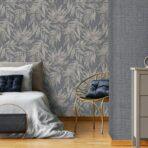 Leaf Pattern Wallpaper Charcoal Code 1012-4 - Image 6