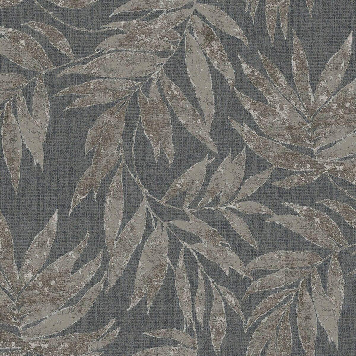 Leaf Pattern Wallpaper Charcoal Code 1012-4 - Image 5