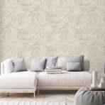 Leaf Pattern Wallpaper Beige Code 1012-2 - Image 6