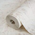 Leaf Pattern Wallpaper White Code 1012-1