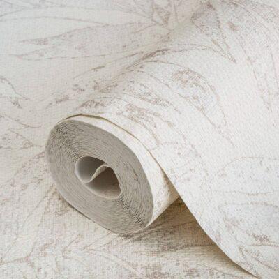 Leaf Pattern Wallpaper White Code 1012-1