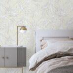 Leaf Pattern Wallpaper White Code 1012-1 - Image 6