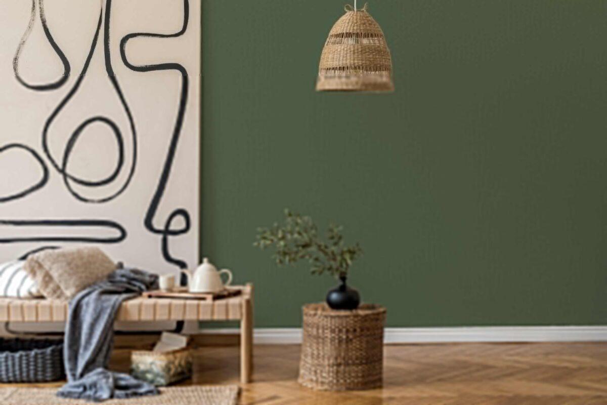 *Modern Plain Pattern Wallpaper, Colour Dark Green Code 24203-10 - Image 4