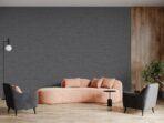 *Modern Plain Pattern Wallpaper, Colour Dark Charcoal Code 24203-6 - Image 4