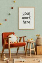 *Modern Plain Pattern Wallpaper, Colour Bayberry Green Code 24203-7 - Image 4