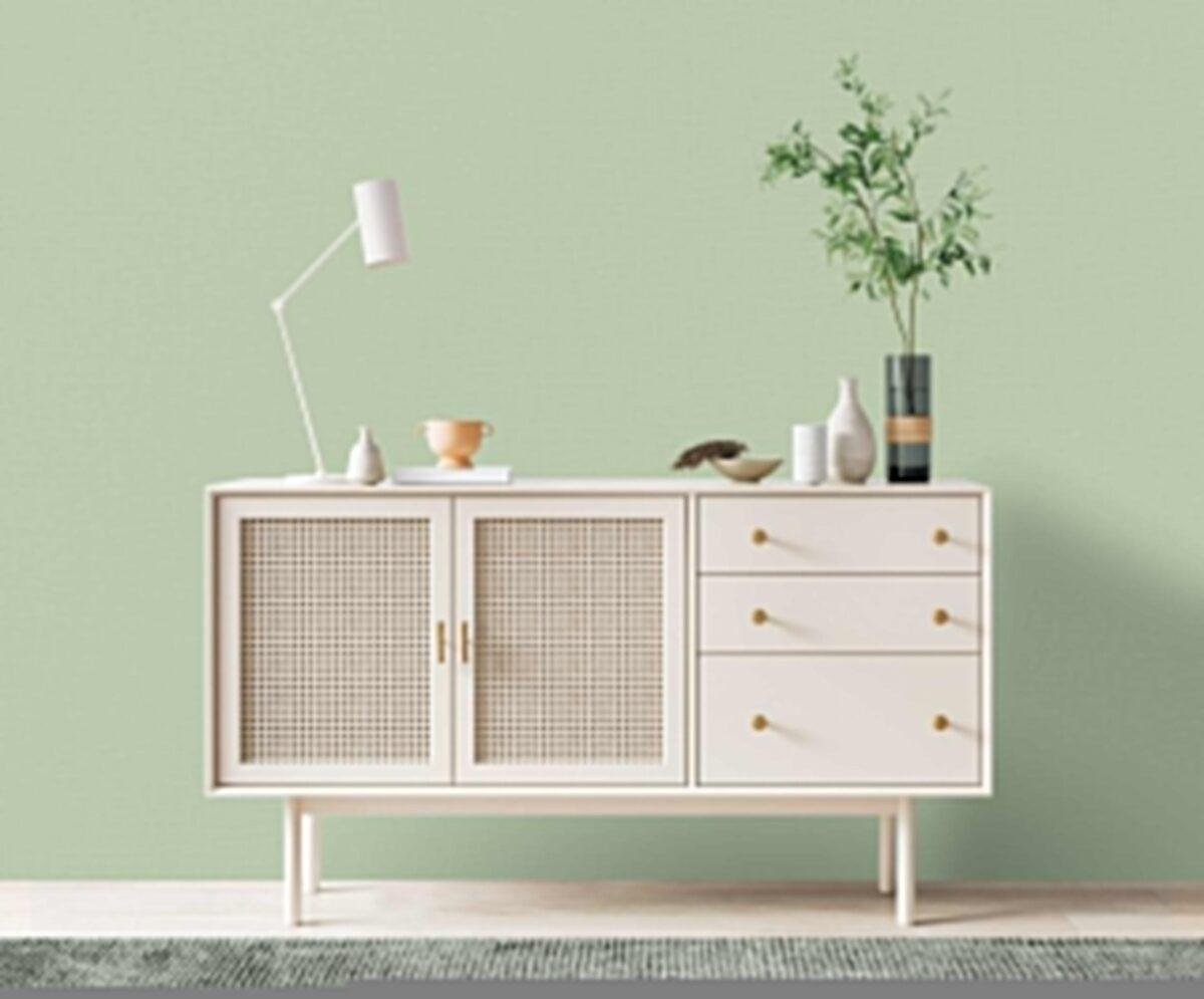 *Modern Plain Pattern Wallpaper, Colour Bayberry Green Code 24203-7 - Image 2
