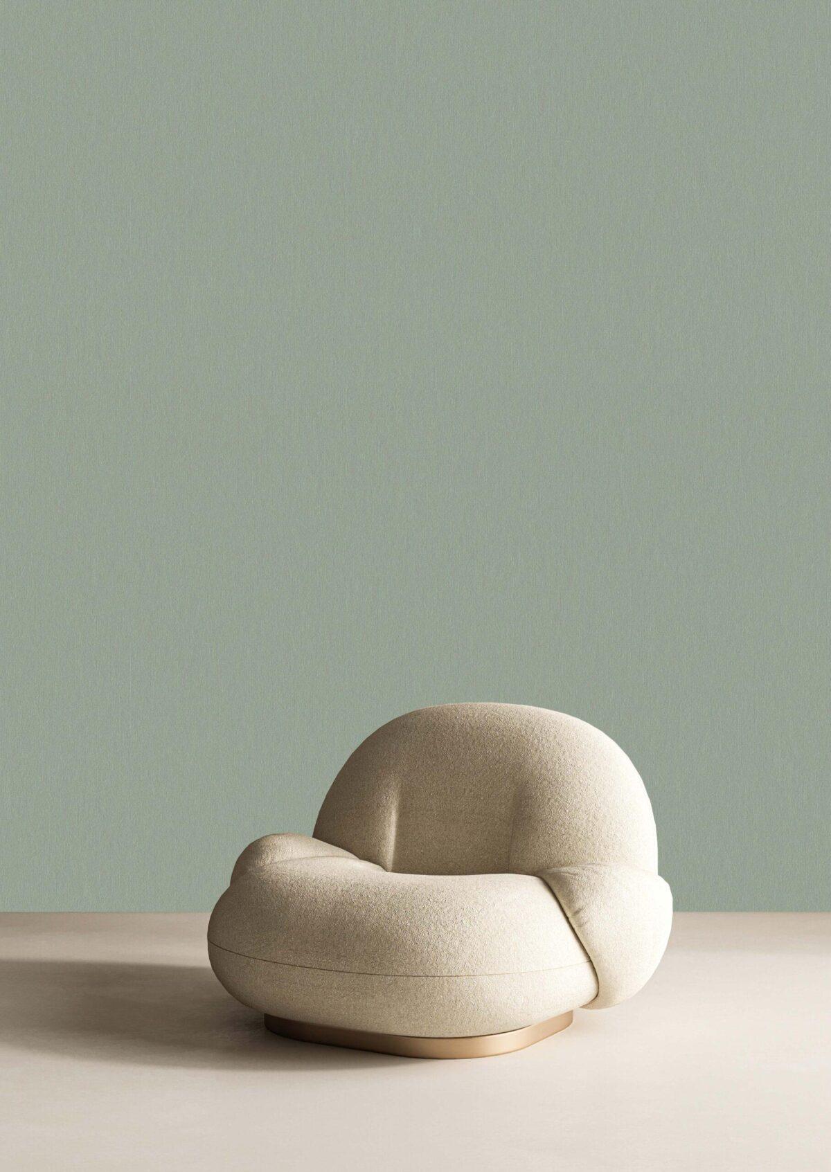 *Modern Plain Pattern Wallpaper, Colour Laurel Green Code 24203-8 - Image 2