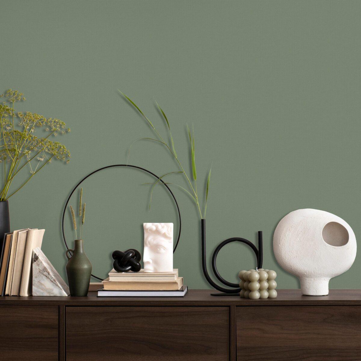 *Modern Plain Pattern Wallpaper, Colour Sage Green Code 24203-9 - Image 3