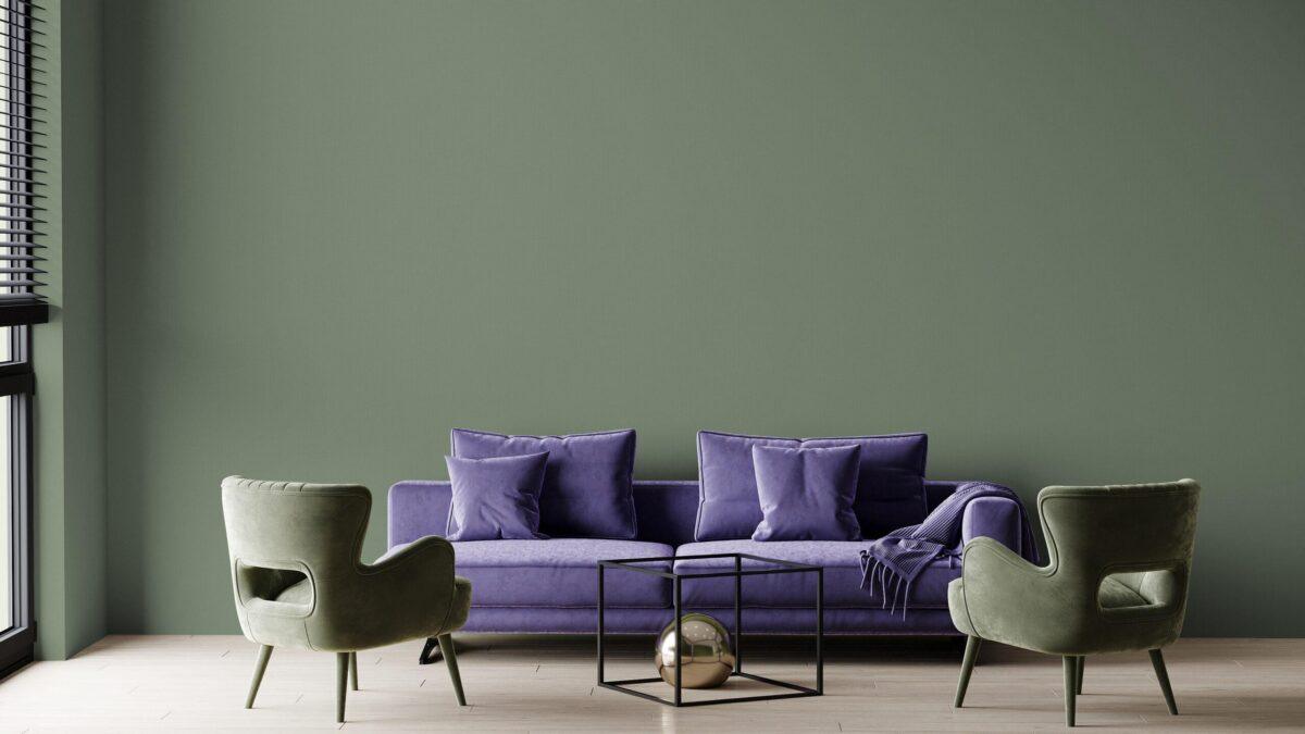 *Modern Plain Pattern Wallpaper, Colour Sage Green Code 24203-9 - Image 4