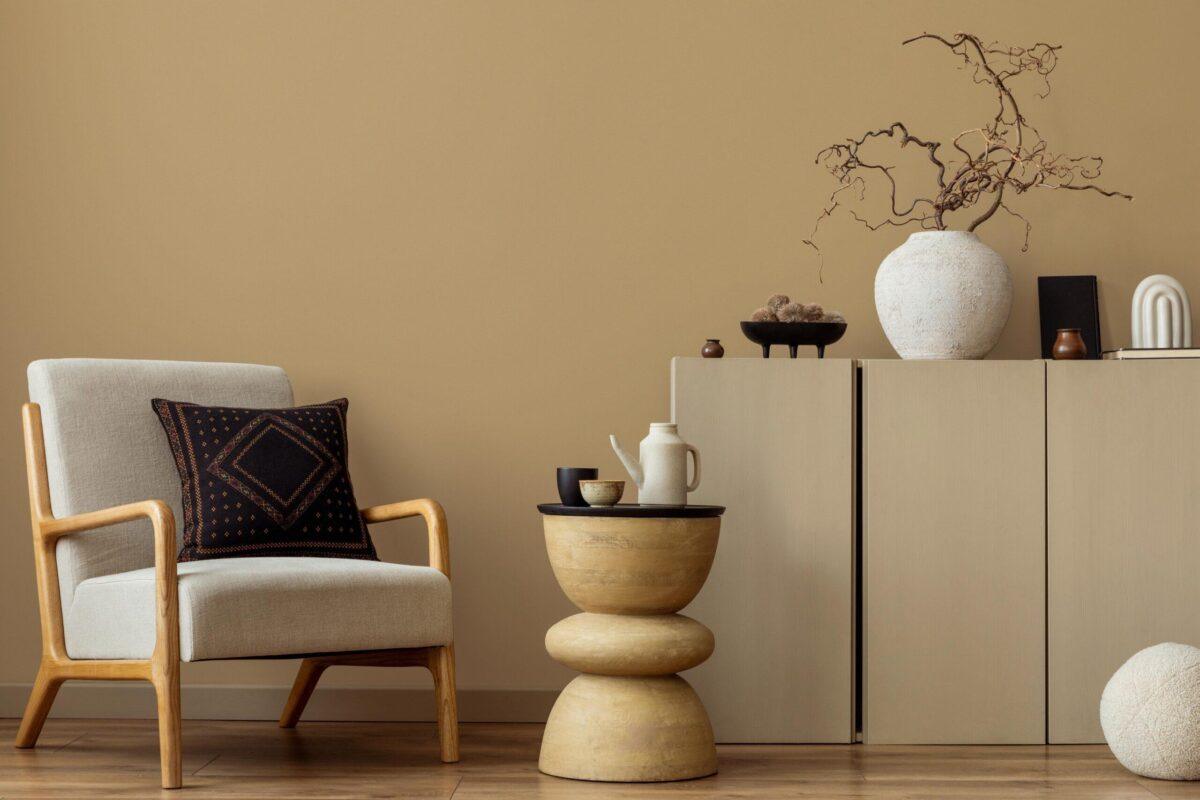 *Modern Plain Pattern Wallpaper, Colour Dark Cream Code 24204-4 - Image 4