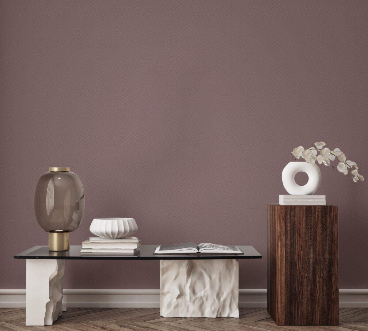 *Modern Plain Pattern Wallpaper, Colour Rosy Pink Code 24204-7 - Image 2