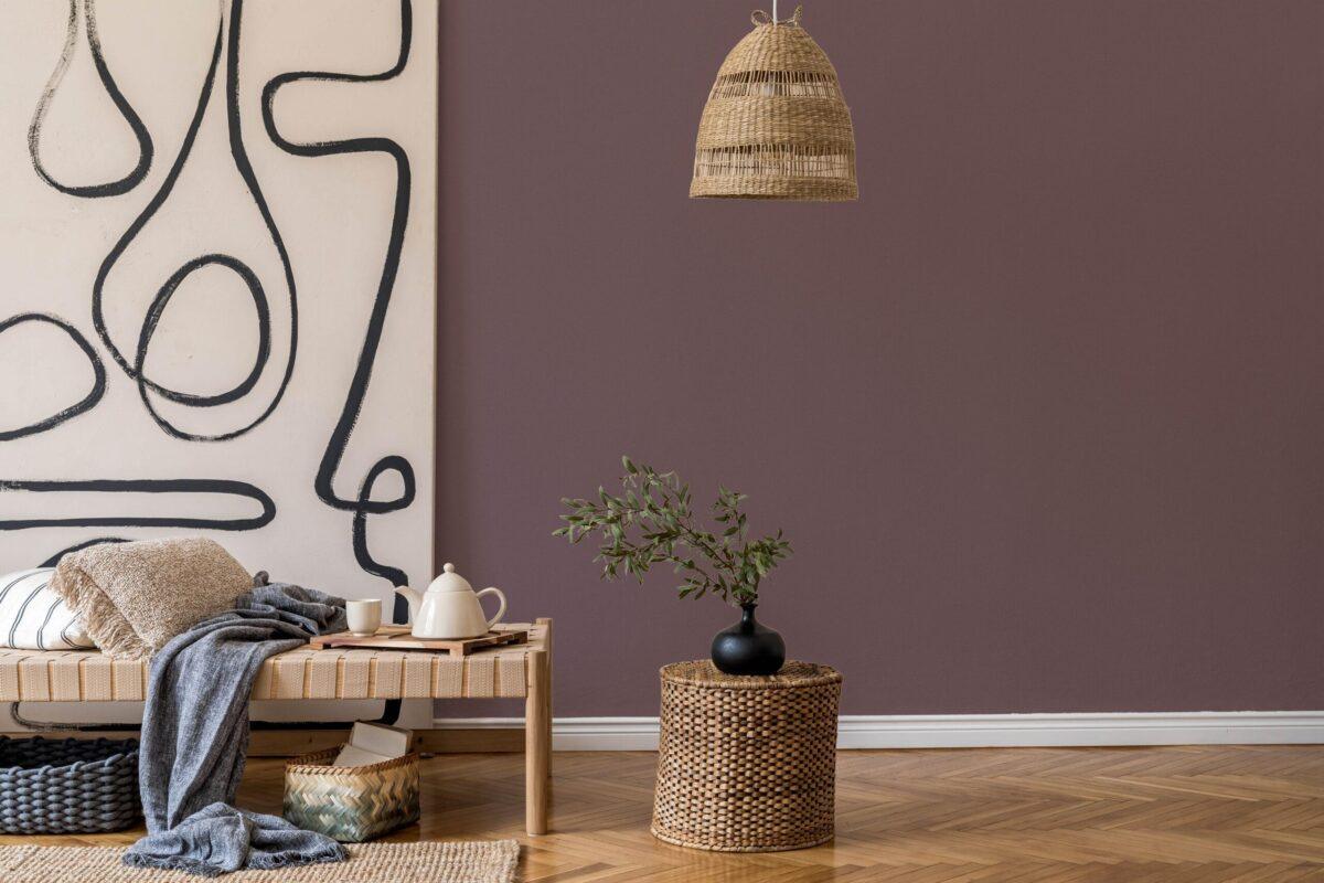 *Modern Plain Pattern Wallpaper, Colour Grape Pink Code 24204-8 - Image 3