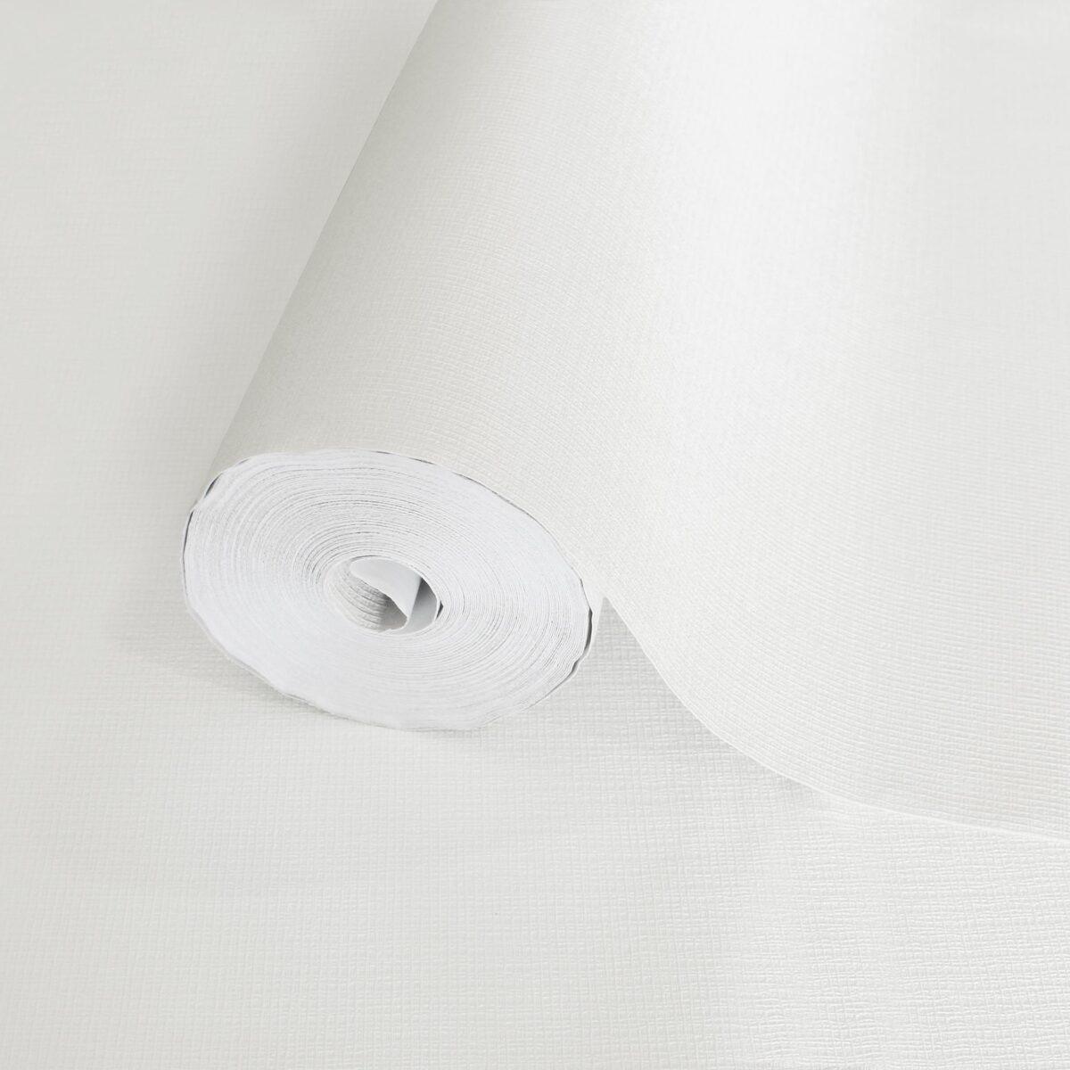 Modern Plain Pattern Wallpaper, Colour White Code 24205-1 - Image 1
