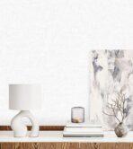 Modern Plain Pattern Wallpaper, Colour White Code 24205-1 - Image 2