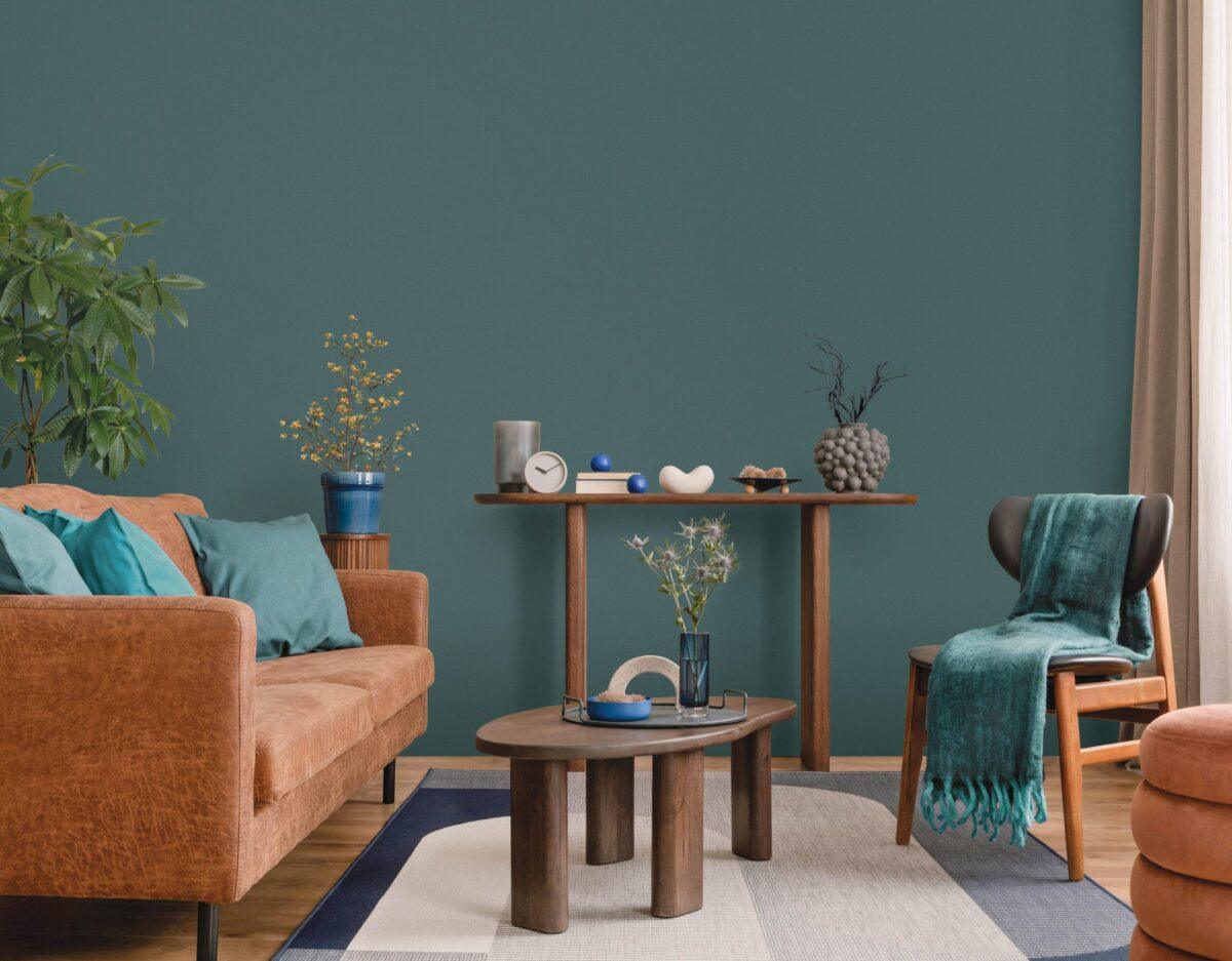 Modern Plain Pattern Wallpaper, Colour Jungle Green Code 24205-12 - Image 2