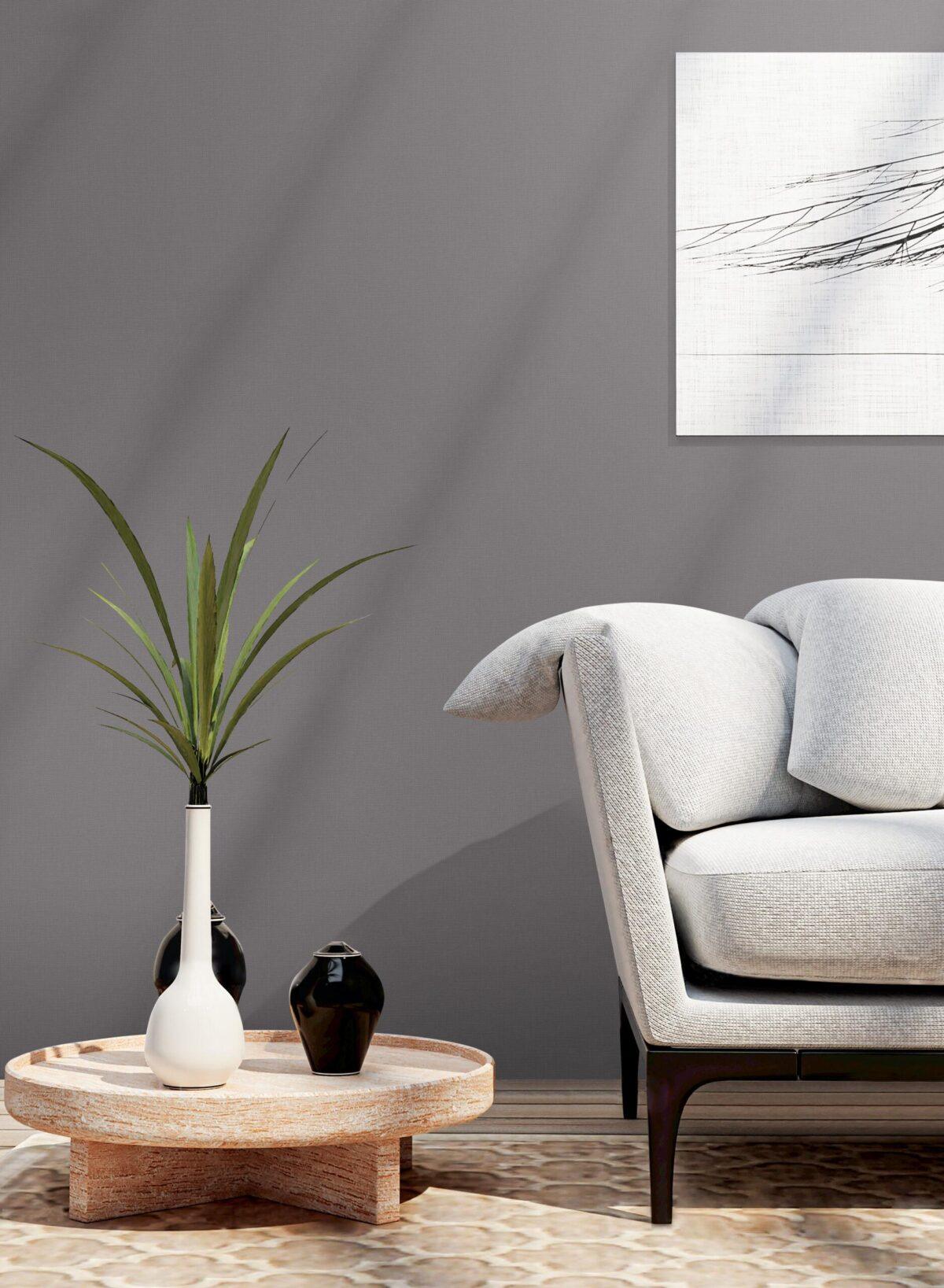 Modern Plain Pattern Wallpaper, Colour Silver Gray Code 24205-4 - Image 2