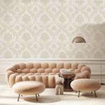 Modern Damask Pattern Wallpaper, Colour Cream Code 24206-2 - Image 4