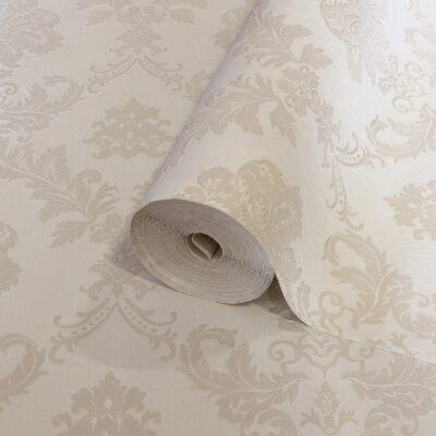 Modern Damask Pattern Wallpaper, Colour Cream Code 24206-2