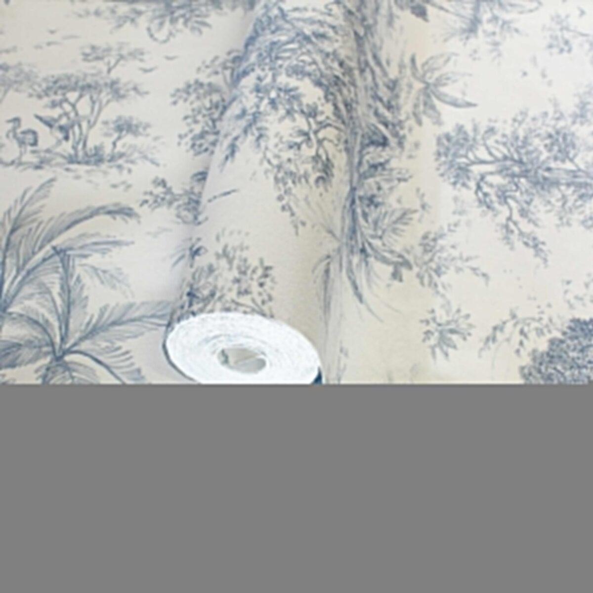 Tropical Forest Patterned Wallpaper, Colour Blue Code 24207-2 - Image 1