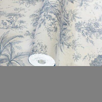 Tropical Forest Patterned Wallpaper, Colour Blue Code 24207-2