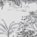 Tropical Forest Patterned Wallpaper, Colour White & Black Code 24207-3 - Image 3