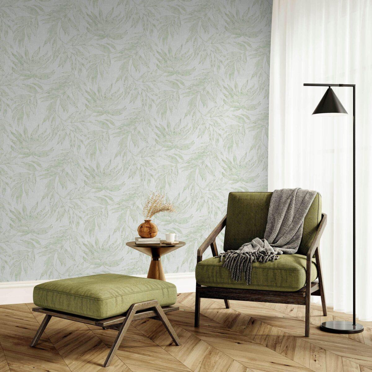 Tropical Leaf Patterned Wallpaper, Colour Green Code 24208-2 - Image 2