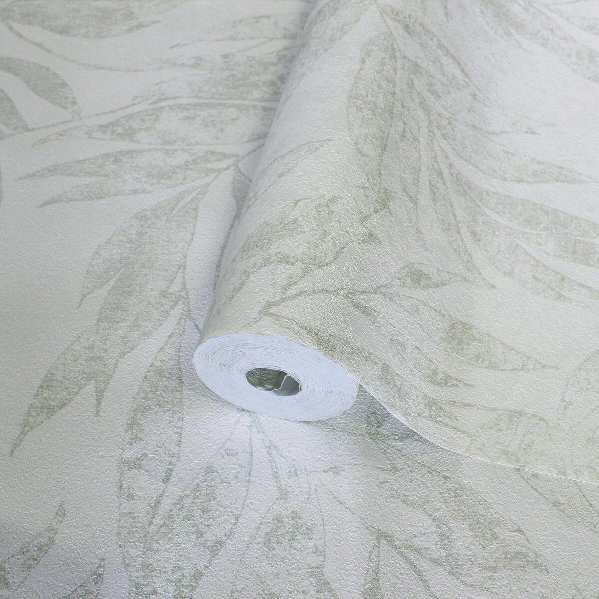 Tropical Leaf Patterned Wallpaper, Colour Green Code 24208-2 - Image 1