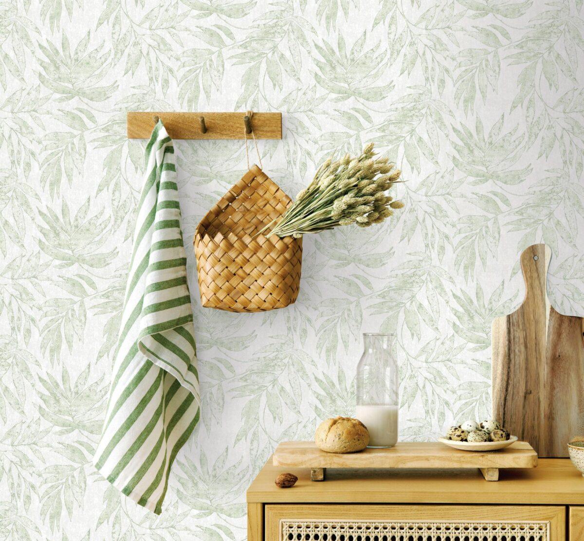 Tropical Leaf Patterned Wallpaper, Colour Green Code 24208-2 - Image 4