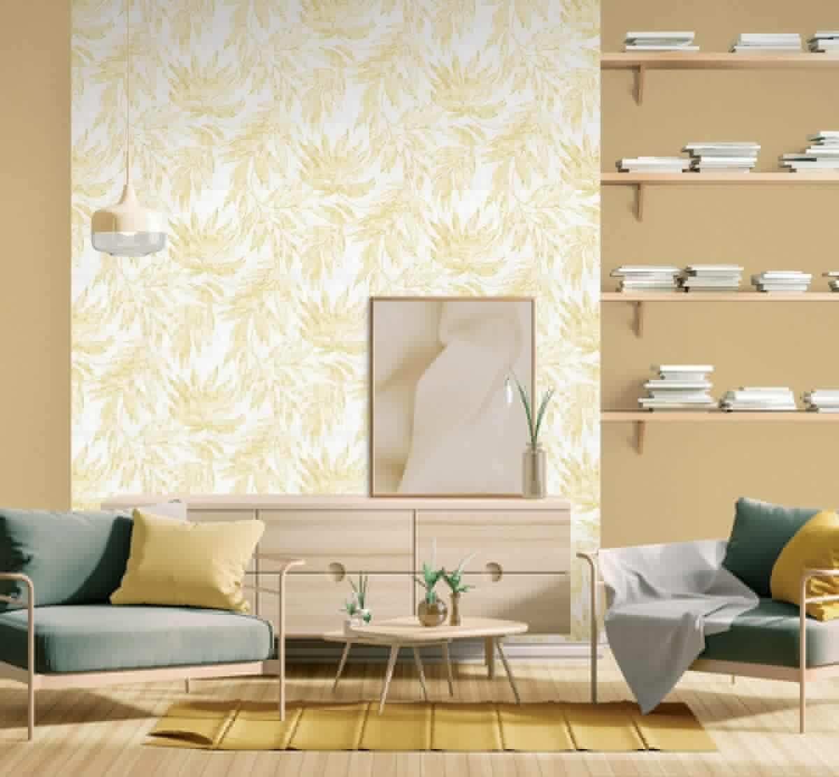 Tropical Leaf Patterned Wallpaper, Colour Cream Code 24208-3 - Image 4
