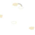 Sky Based Wallpaper with Clouds and Rainbows Colour Light, White Code 8902-2